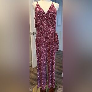 Kaileigh Rica Knit Crop Romper – Burgundy – Size XXL